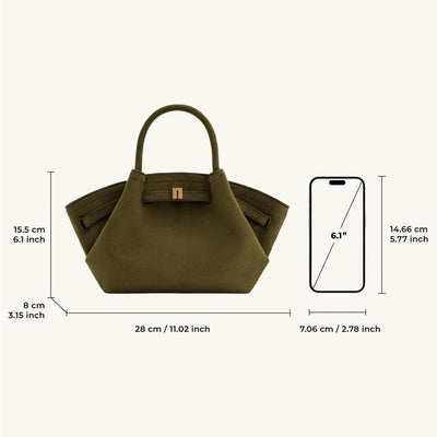 Lana Mini Tote - Mørk Oliven